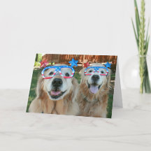 Golden Retriever Hundar i Independence day Glass