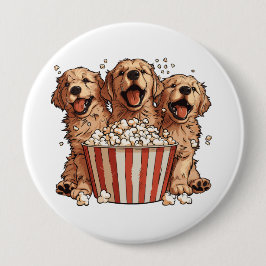 Golden Retriever Hundar Movie Popcorn Bucket Knapp