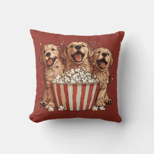 Golden Retriever Hundar Movie Popcorn Bucket Kudde