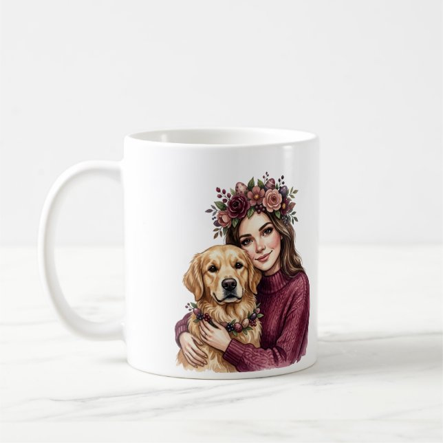 Golden Retriever Hundmamma Mugg (Vänster)