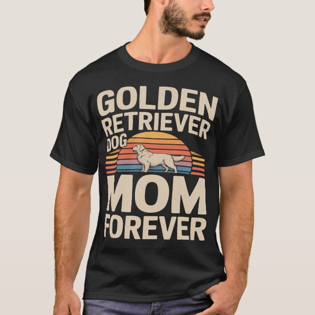 Golden Retriever Hundmamma T Shirt (Framsida)