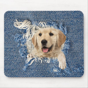 Golden Retriever i Denim Hål Musmatta