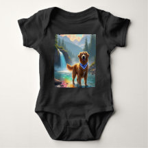 Golden Retriever i en Fantasy Rainbow River