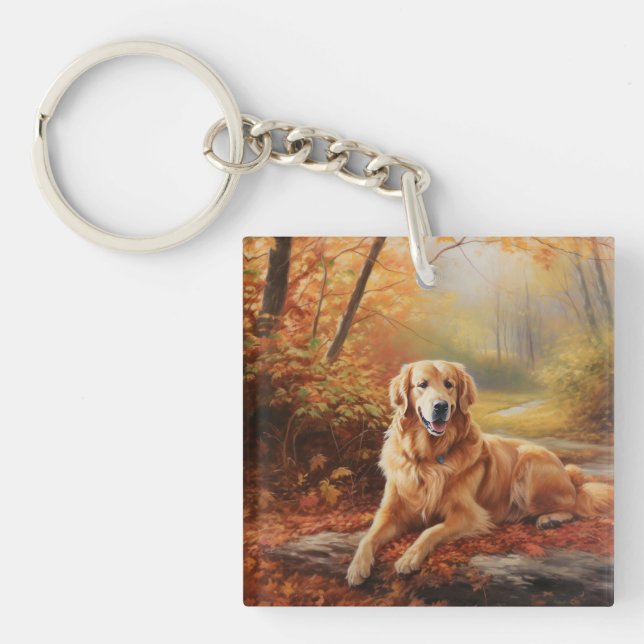 Golden Retriever i Höst löv Fall Inspire (Framsidan)
