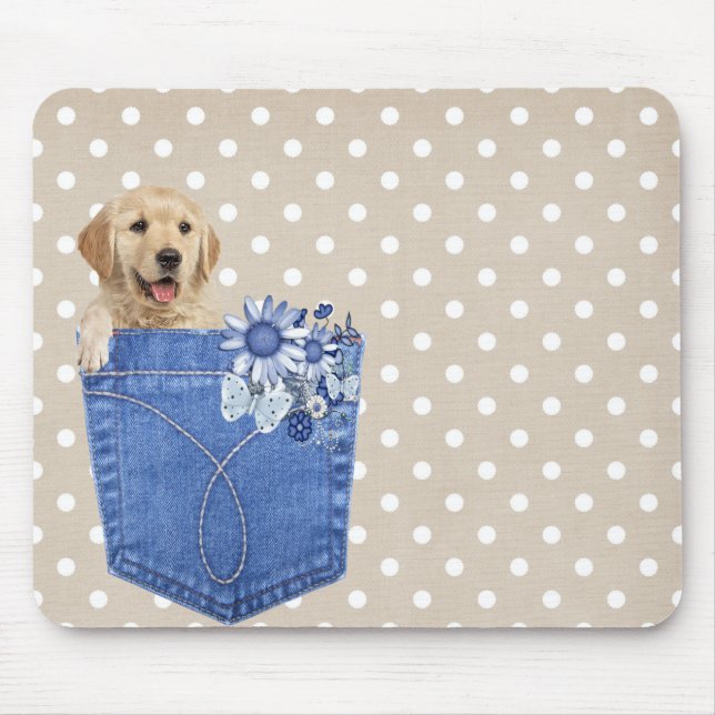 Golden Retriever i Jean Pocket Musmatta (Framsidan)