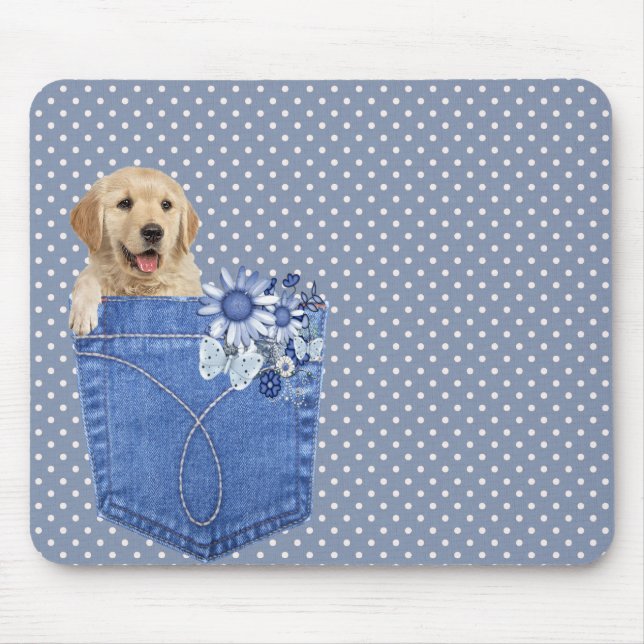 Golden Retriever i Jean Pocket Musmatta (Framsidan)