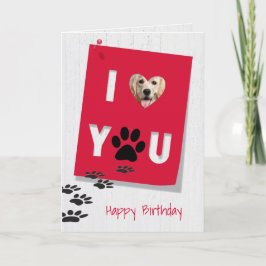 Golden Retriever I Kärlek Du Birthday Helgkort