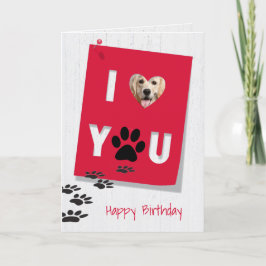 Golden Retriever I Kärlek Du Birthday Helgkort