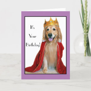 Golden Retriever i Kung Costume Birthday Kort
