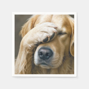 Golden Retriever i misstro Pappersservett