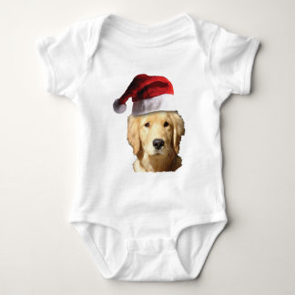 Golden Retriever i Santa Hat T Shirt