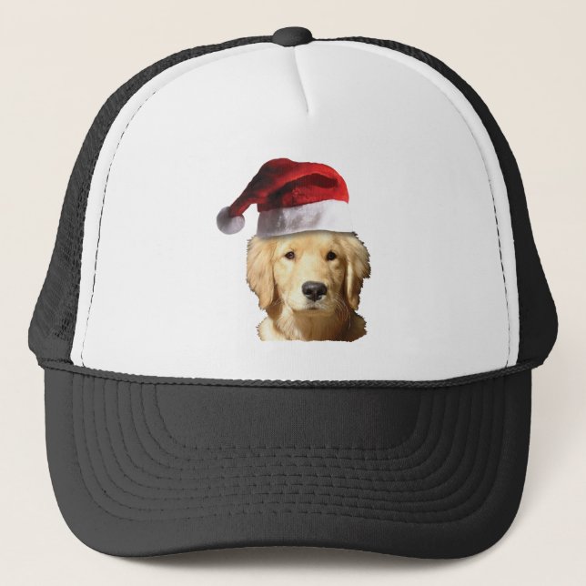 Golden Retriever i Santa Hat Truckerkeps (Framsida)