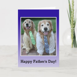 Golden Retriever i Shirt och Tie Fars dag Kort