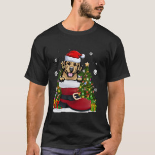 Golden Retriever i Shoe Santa Hat-julen S T Shirt