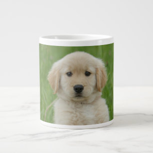 Golden Retriever i Tvättat bäcken Jumbo Mugg