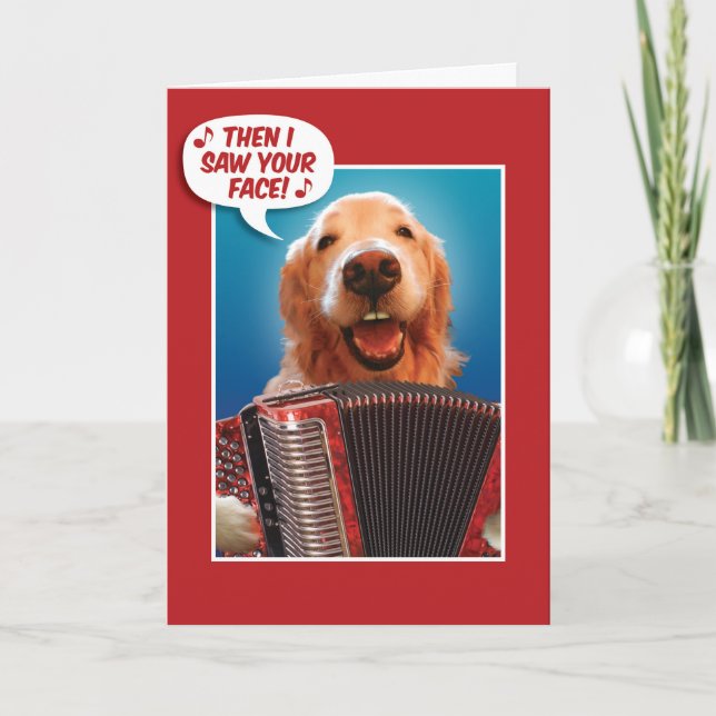 Golden Retriever i Valentines day Helgkort (Framsida)