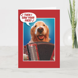 Golden Retriever i Valentines day Helgkort