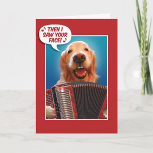 Golden Retriever i Valentines day Helgkort