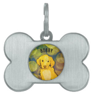 Golden retriever ID-bricka husdjur
