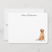 Golden Retriever illustration platt