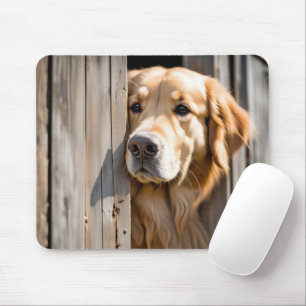 Golden Retriever in Barn Door Musmatta