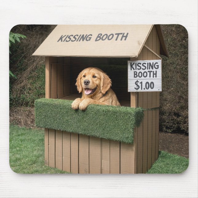 Golden Retriever in kissing Booth Musmatta (Framsidan)