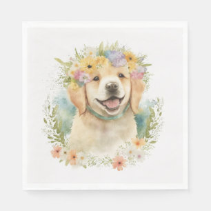 Golden Retriever in Laurel Wandeann Pappersservett