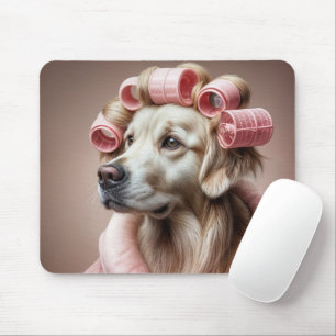 Golden Retriever in Rosa Hair Curlers Musmatta