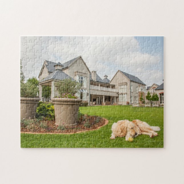Golden Retriever Jig Saw Puzzle Pussel (Horisontell)