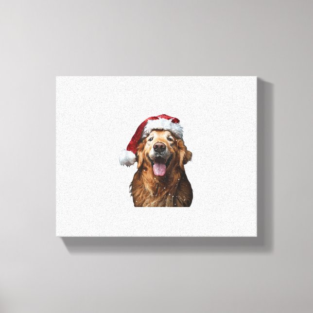Golden Retriever-jul Canvastryck (Framsida)
