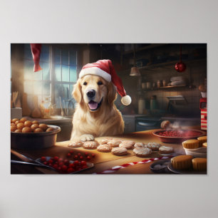 Golden Retriever jul Cookies Festive Helgdag Poster