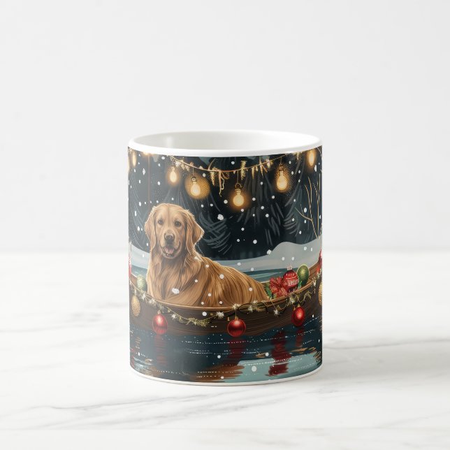 Golden Retriever - jul - festlig resa Kaffemugg (Center)