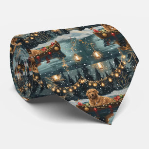 Golden Retriever Jul Festlig Resa Slips