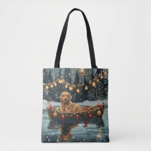 Golden Retriever Jul Festlig Resa Tygkasse