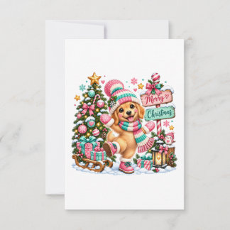 Golden Retriever jul Inbjudningar
