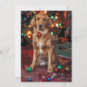 Golden Retriever-jul Inbjudningar
