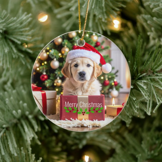 Golden Retriever jul Julgransprydnad Keramik (Träd)
