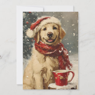 Golden Retriever-jul Julkort