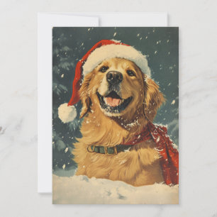 Golden Retriever-jul Julkort