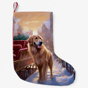 Golden Retriever jul - julsäsong Liten Julstrumpa