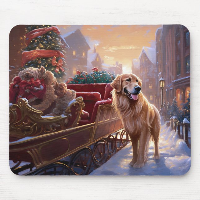 Golden Retriever jul - julsäsong Musmatta (Framsidan)