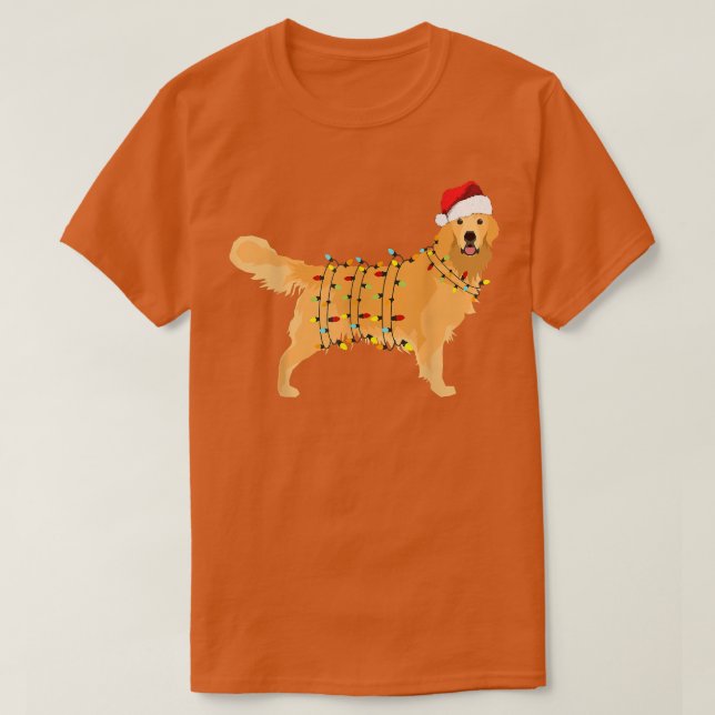 Golden Retriever jul Light God jul Hund Lo T Shirt (Design framsida)