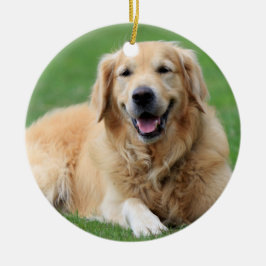 Golden Retriever jul Ornament Anpassningsbar Circl