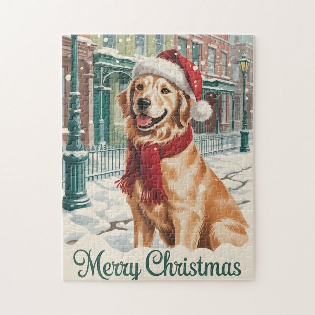 Golden Retriever Jul Pussel (Vertikal)