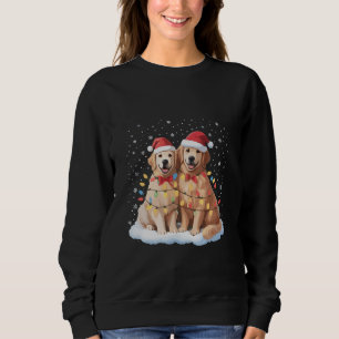 Golden Retriever jul Santa hatt Ren T Shirt