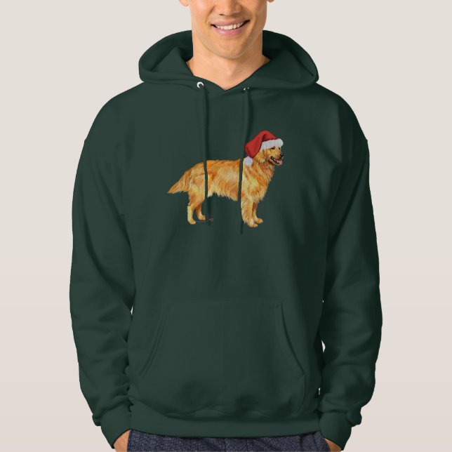 Golden Retriever Jul Tröja Med Luva (Framsida)