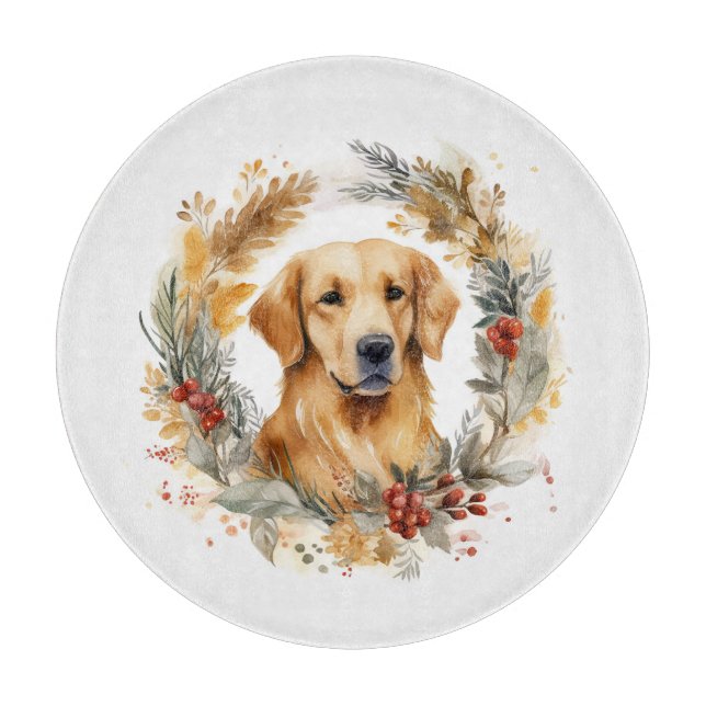 Golden Retriever jul Utandning Festive Valp (Framsidan)