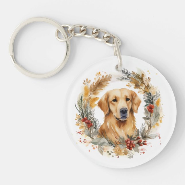 Golden Retriever jul Utandning Festive Valp (Framsidan)