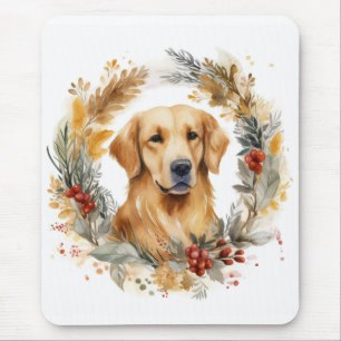 Golden Retriever jul Utandning Festive Valp Musmatta