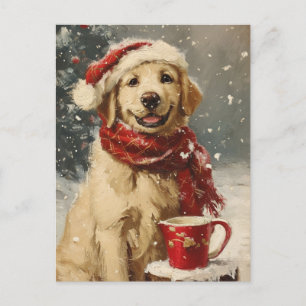 Golden Retriever-jul Vykort